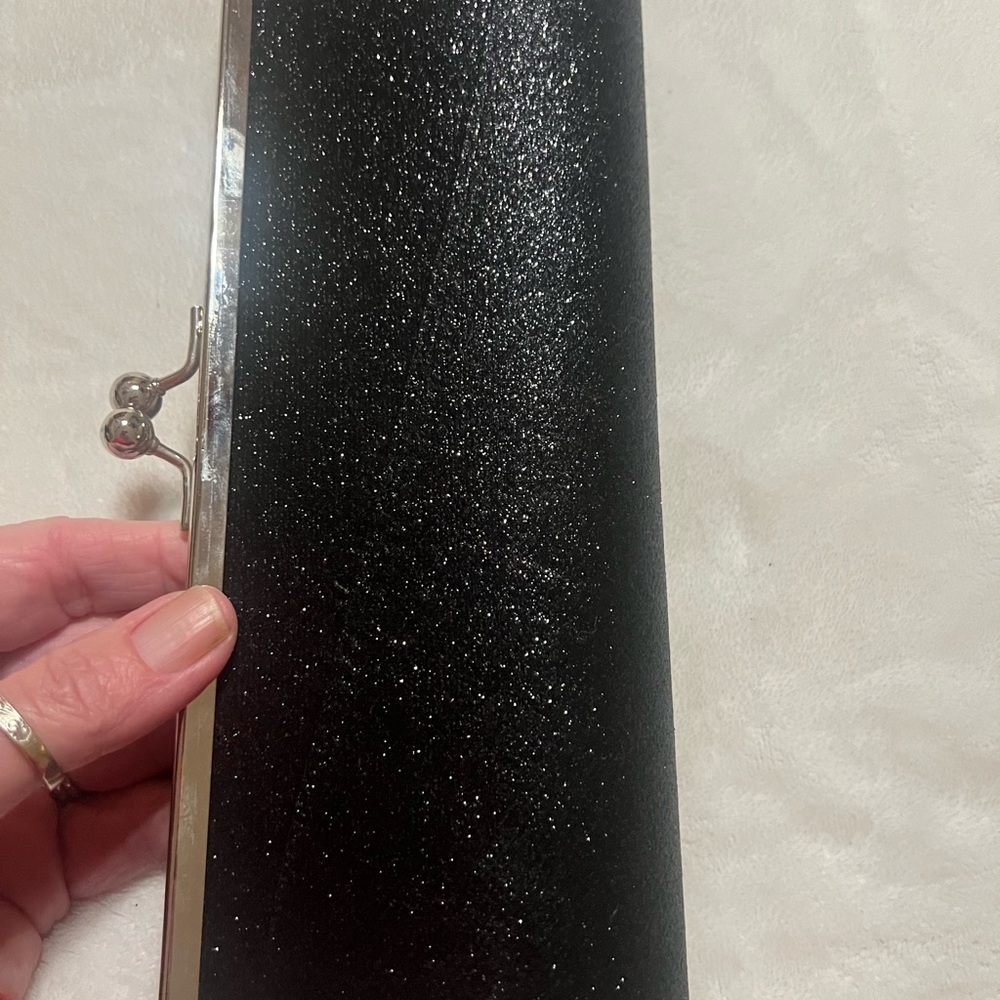 Black Glitter Clutch